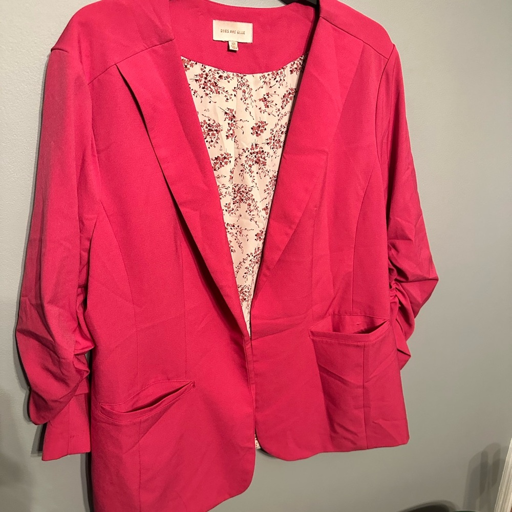 Skies Are Blue Pink Blazer